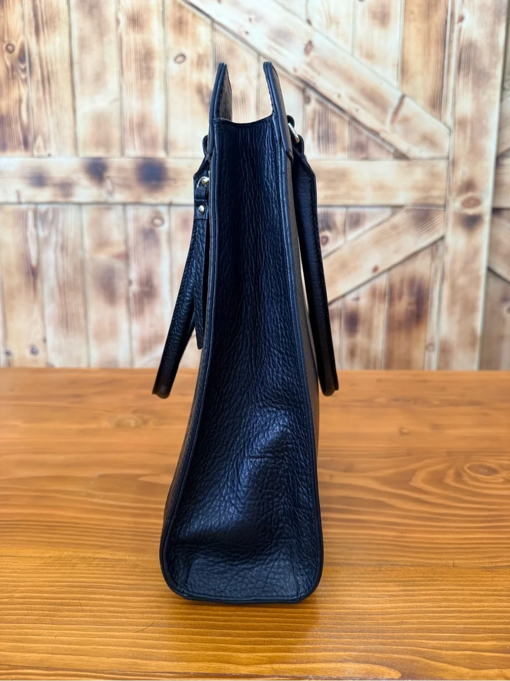 kate spade Navy Perforated Leather Tote with Zip Pocket